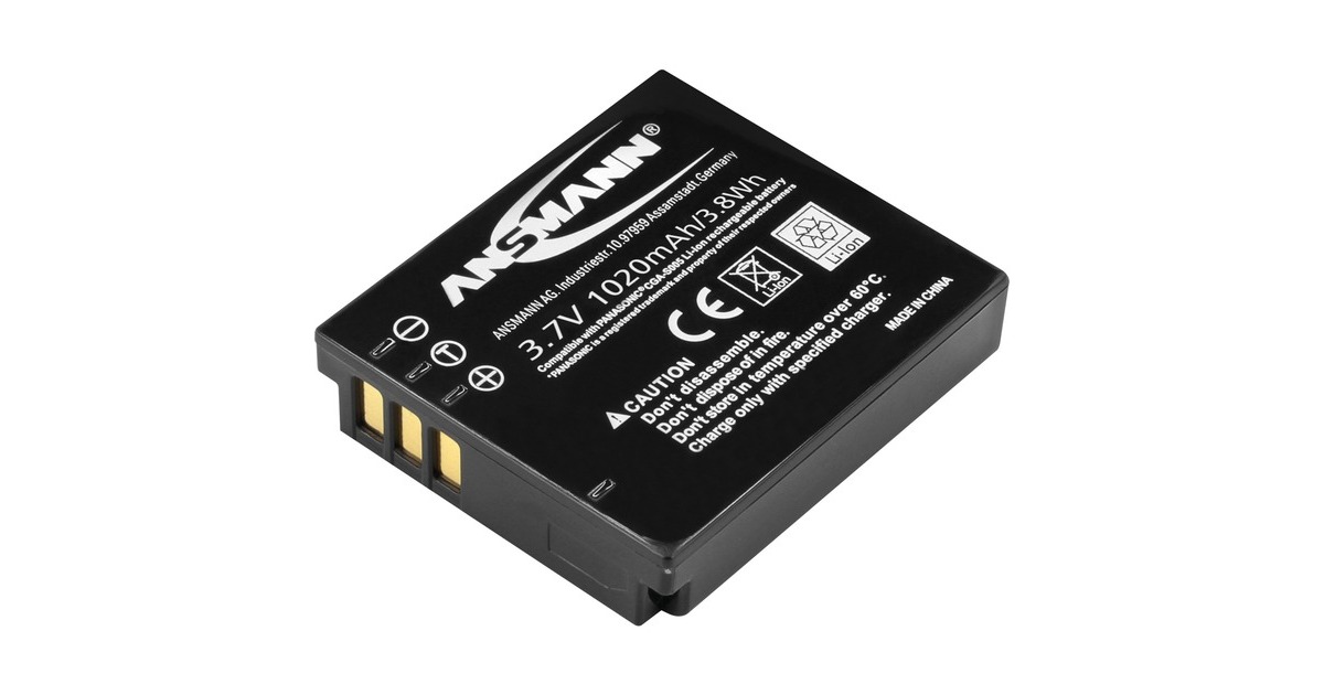 Ansmann A-Pan CGA S005, Kamera-Akku(entspricht Panasonic CGA S005)