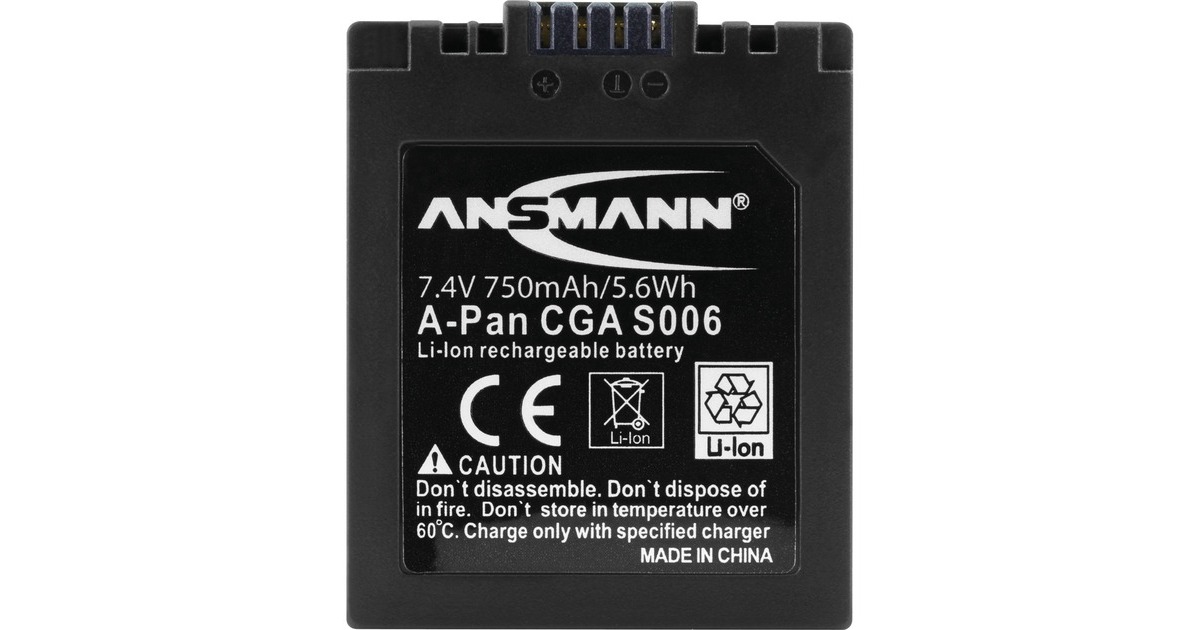 Ansmann A-Pan CGA S006, Kamera-Akku(entspricht Panasonic CGA S006)