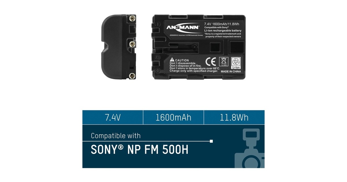 Ansmann A-Son NP FM500H, Kamera-Akku(entspricht Sony NP FM500H)