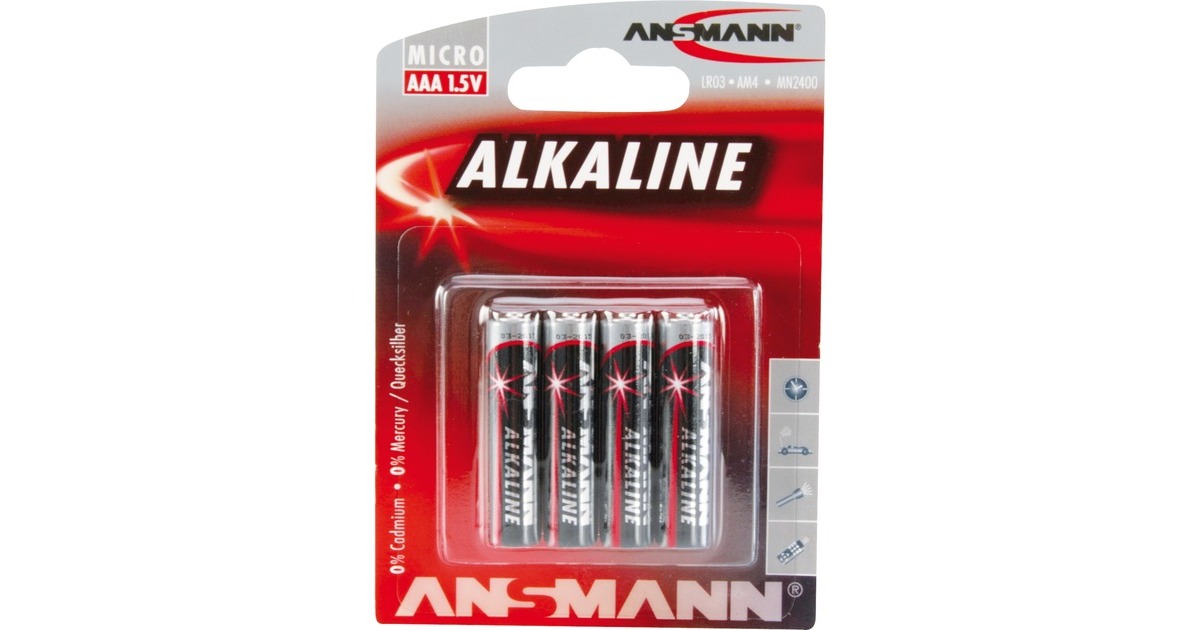 Ansmann Alkaline Red, Batterie(4 Stück, AAA)