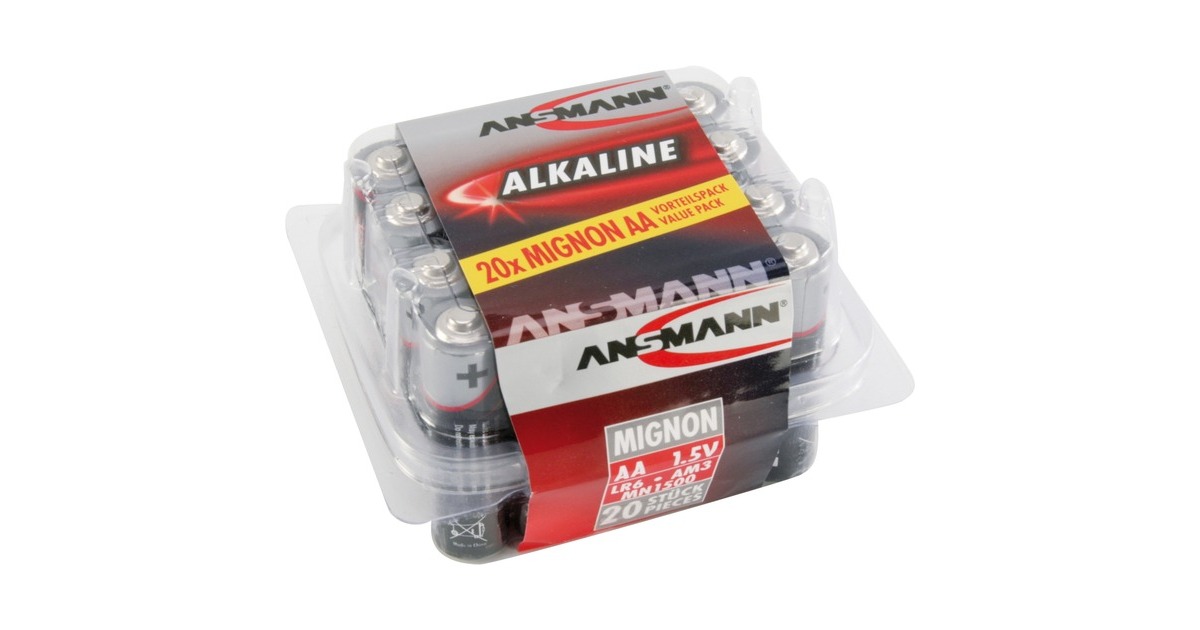 Ansmann Alkaline Red, Batterie(20 Stück, AA)