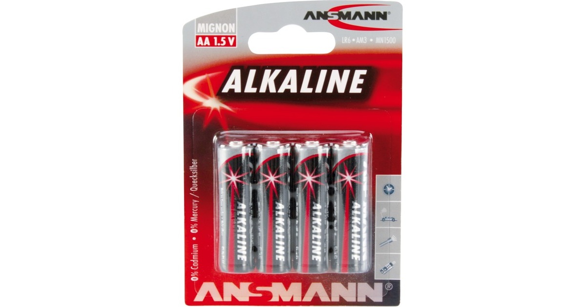 Ansmann Alkaline Red, Batterie(4 Stück, AA)