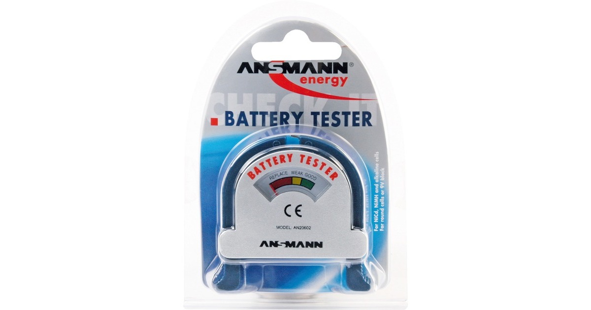 Ansmann Batterietester 4000001, Messgerät(blau/silber)