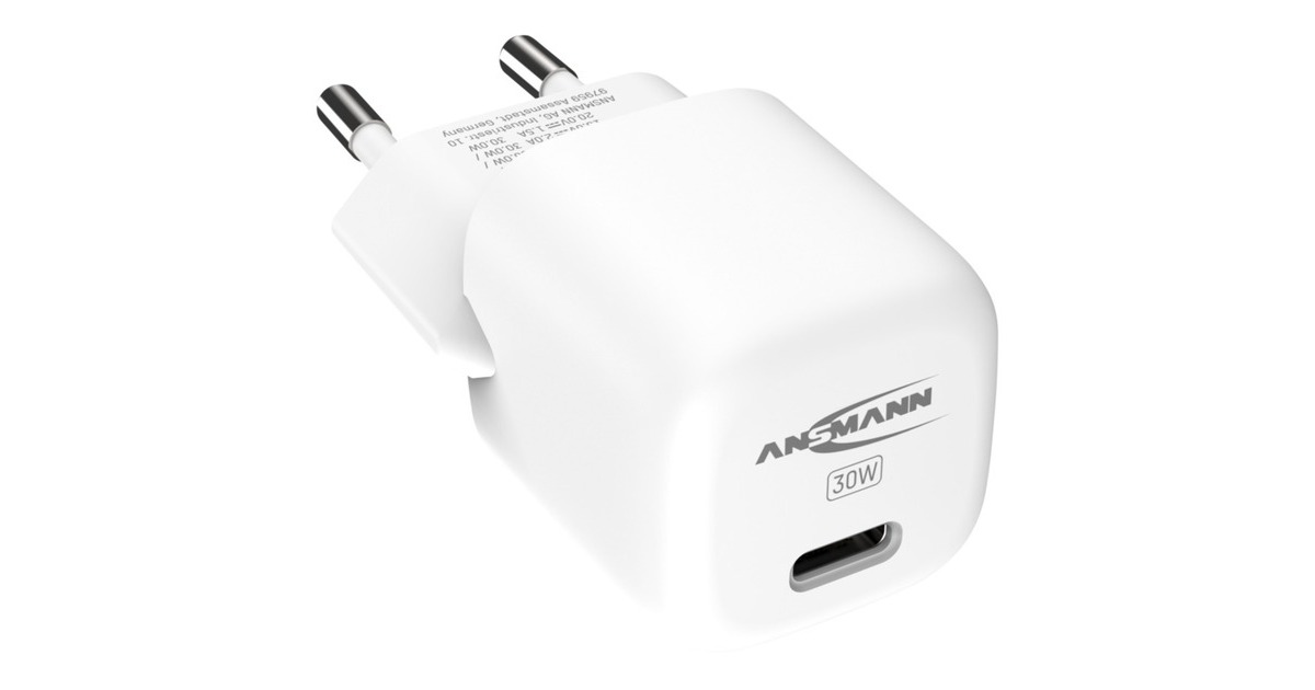 Ansmann Home Charger HC130PD, Ladegerät(weiß, kompatibel zu PowerDelivery, Multisafe-Technologie)