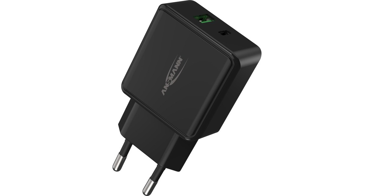 Ansmann Home Charger HC218PD, Ladegerät(schwarz, Power Delivery & Quick Charge Technologie)