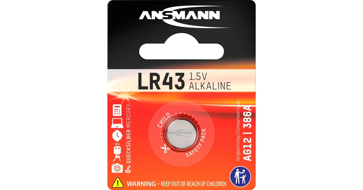 Ansmann LR43, Batterie