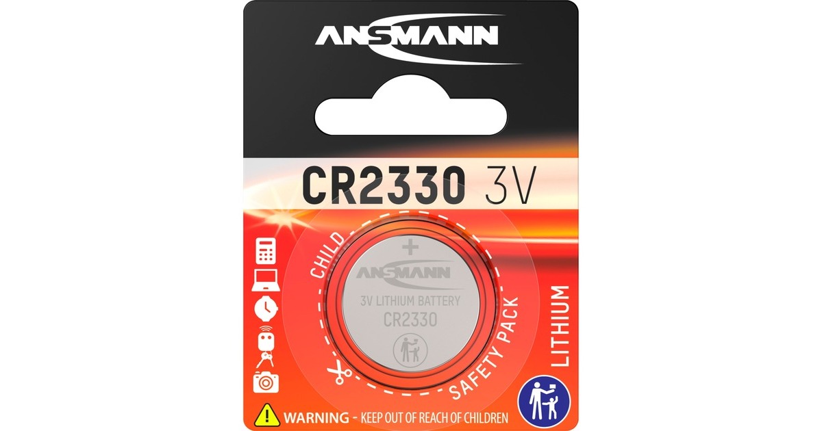 Ansmann Lithium Knopfzelle CR2330, Batterie(1 Stück)