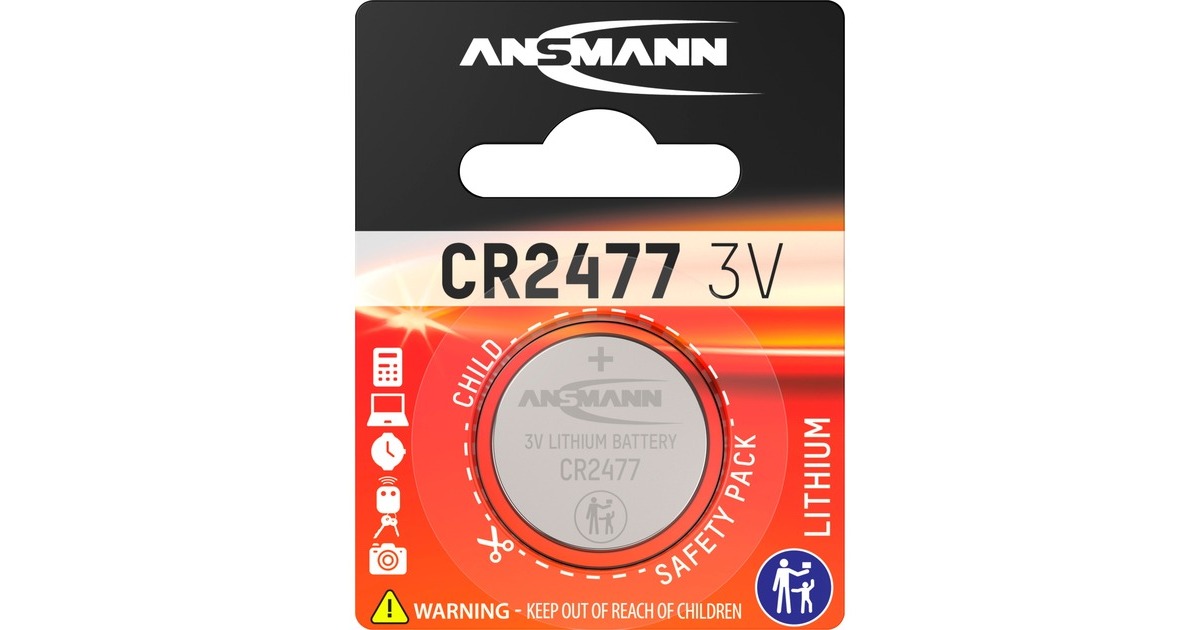 Ansmann Lithium Knopfzelle CR2477, Batterie(1 Stück)