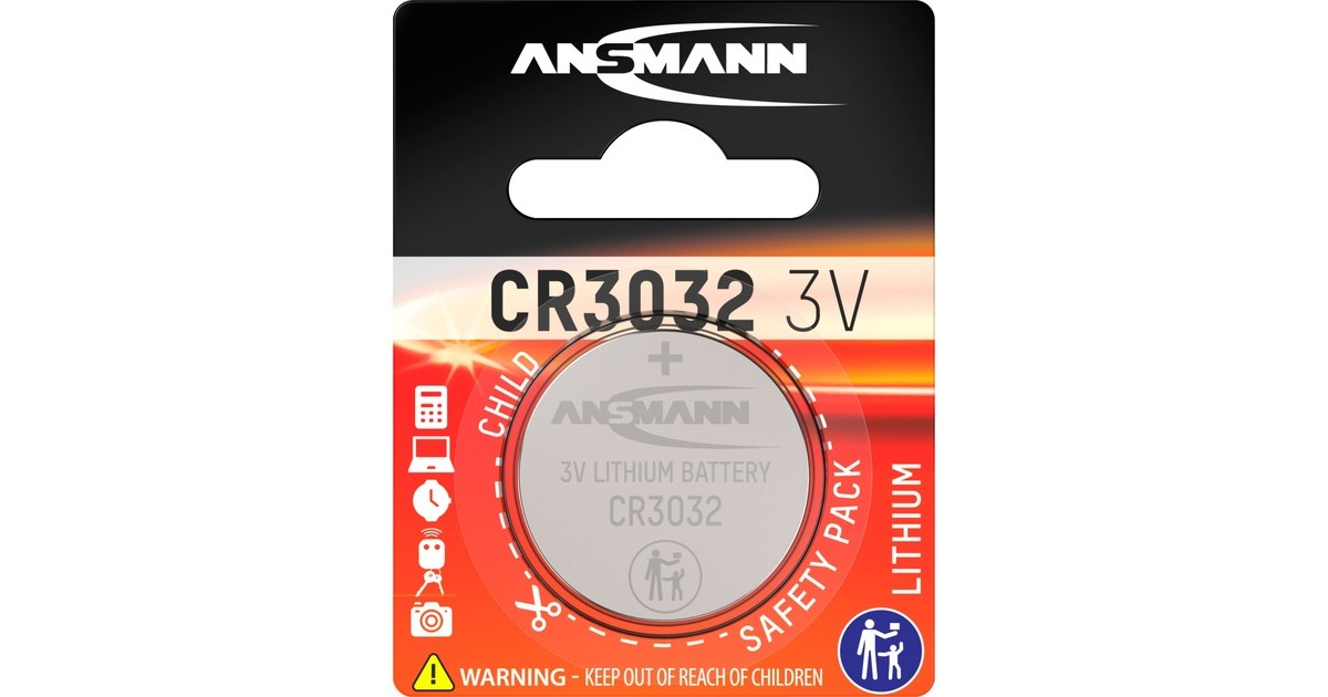 Ansmann Lithium Knopfzelle CR3032, Batterie(1 Stück)