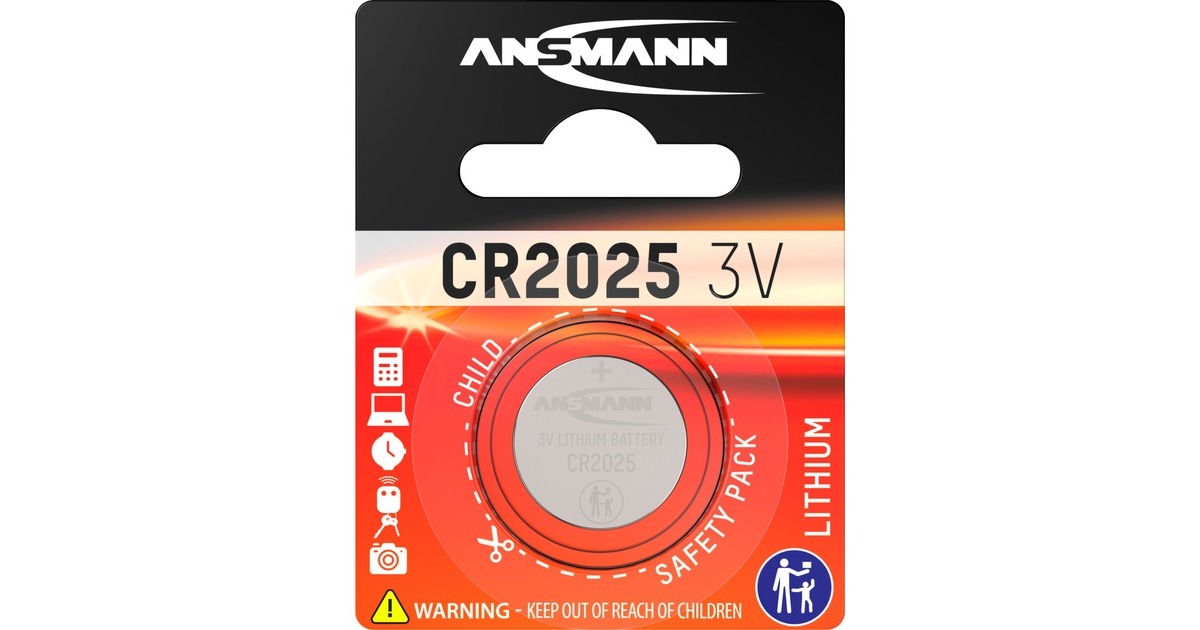 Ansmann Lithium Knopfzelle CR-2025, Batterie(silber)