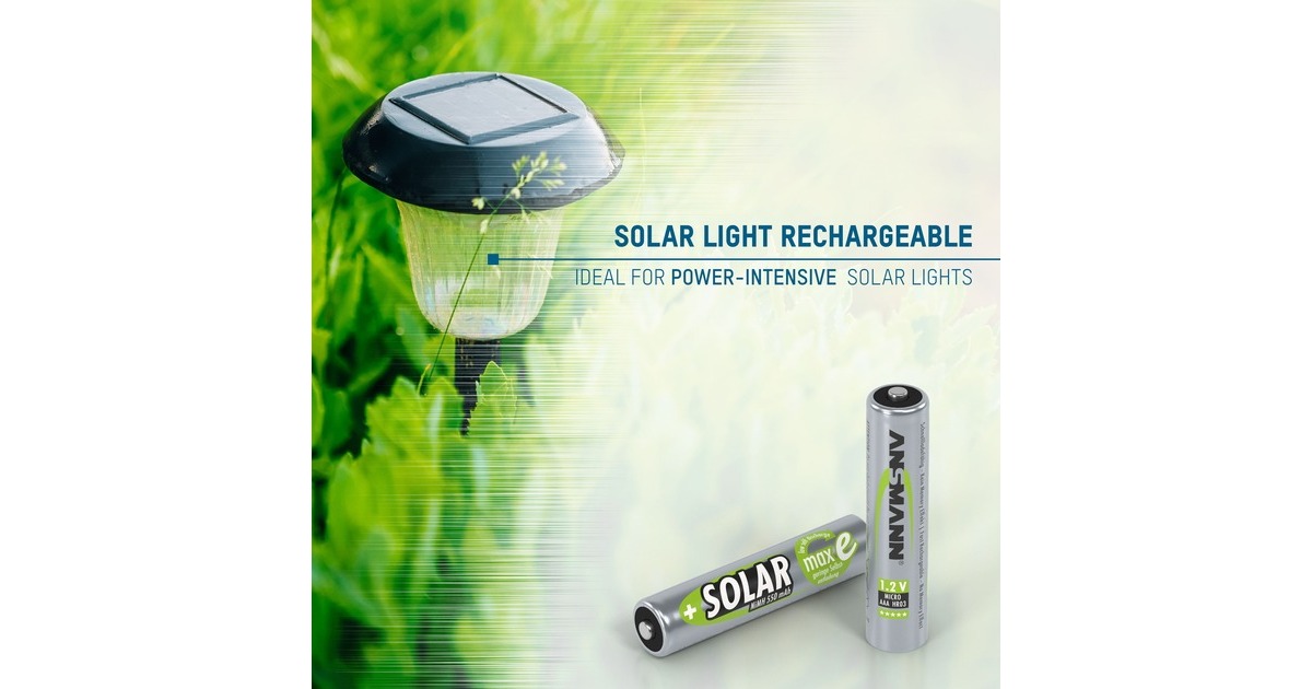 Ansmann Solar NiMH Akku Micro AAA 550 mAh maxE(2x AAA (Micro))