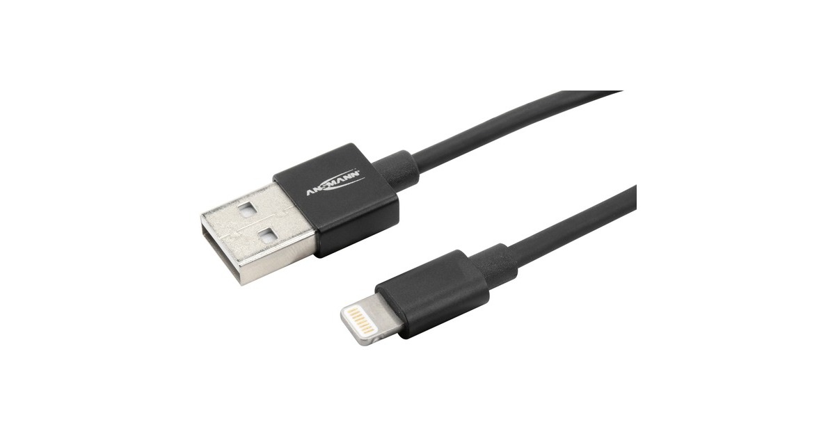 Lightning Stecker(schwarz, 1,2 Meter)