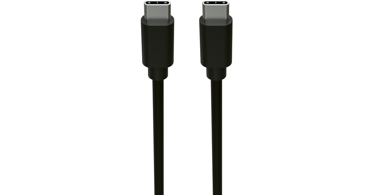 USB-C Stecker(schwarz, 2 Meter, Laden mit bis zu 60 Watt)