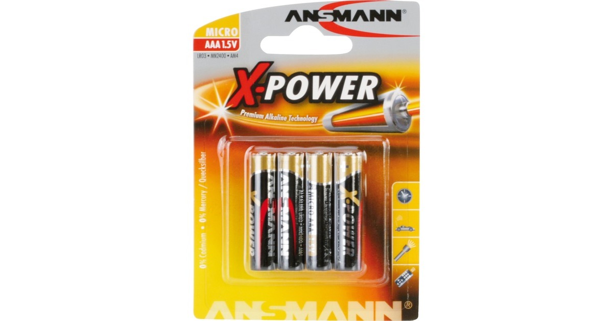 Ansmann X-Power, Batterie(4 Stück, AAA)