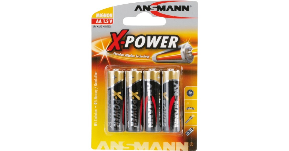 Ansmann X-Power, Batterie(4 Stück, AA)