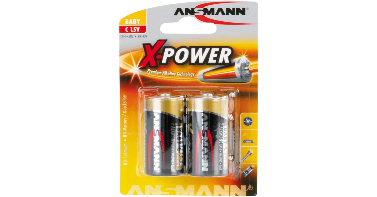 Ansmann X-Power, Batterie(2 Stück, C)