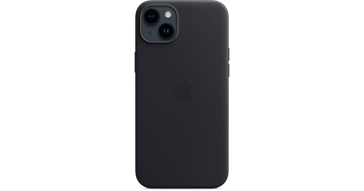 Apple Leder Case mit MagSafe, Handyhülle(schwarz, Mitternacht, iPhone 14 Plus)