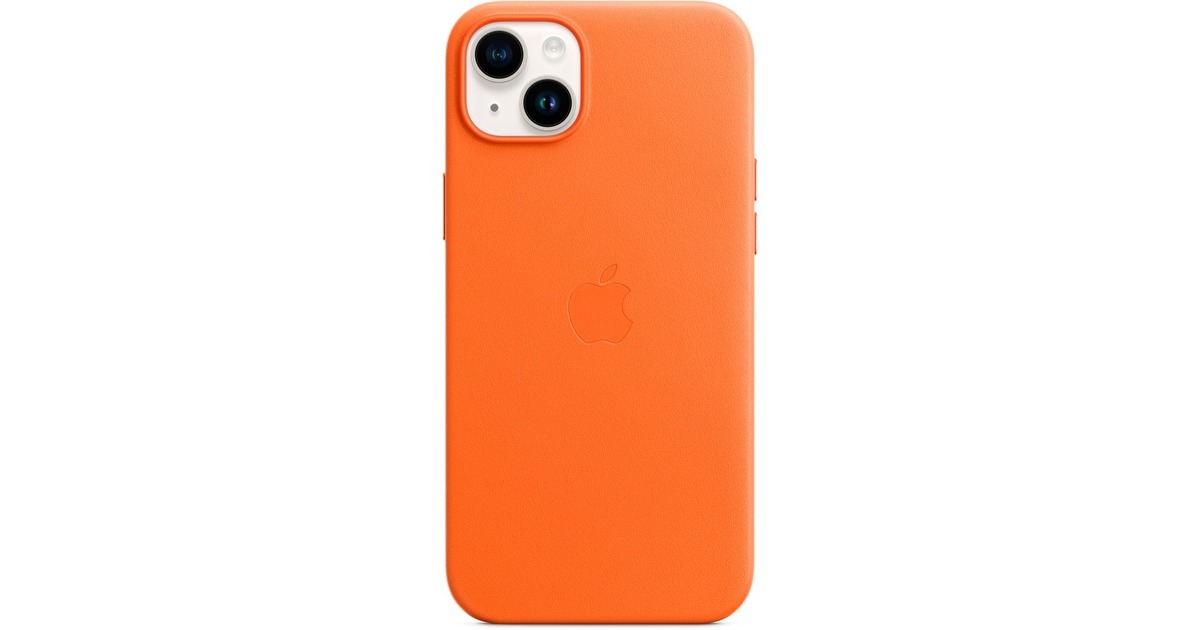 Apple Leder Case mit MagSafe, Handyhülle(orange, iPhone 14 Plus)