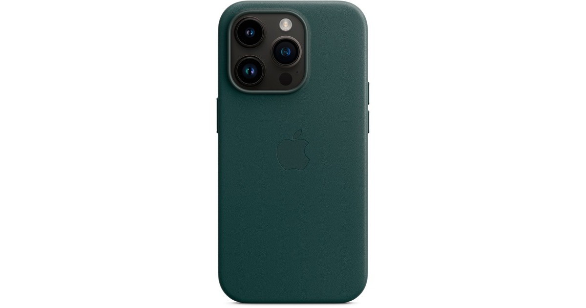 Apple Leder Case mit MagSafe, Handyhülle(grün, Waldgrün, iPhone 14 Pro)