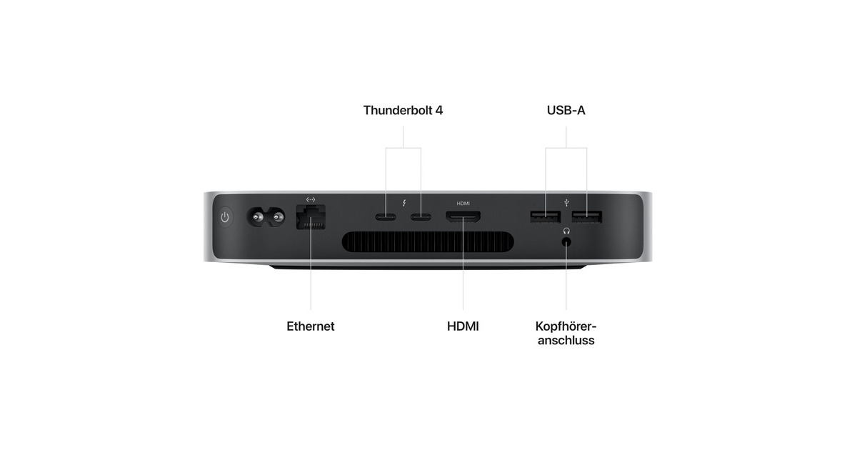 Apple Mac mini M2 2023 CTO, MAC-System(silber, macOS)