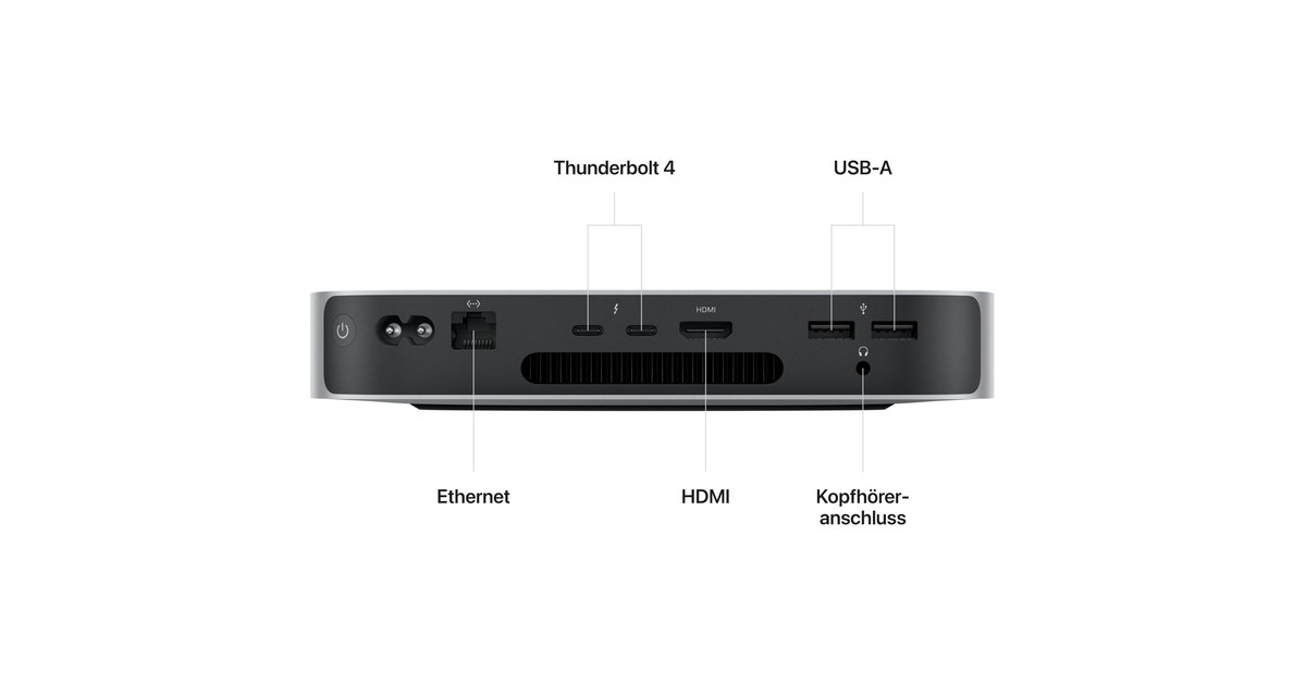 Apple Mac mini M2 2023 CTO, MAC-System(silber, macOS)