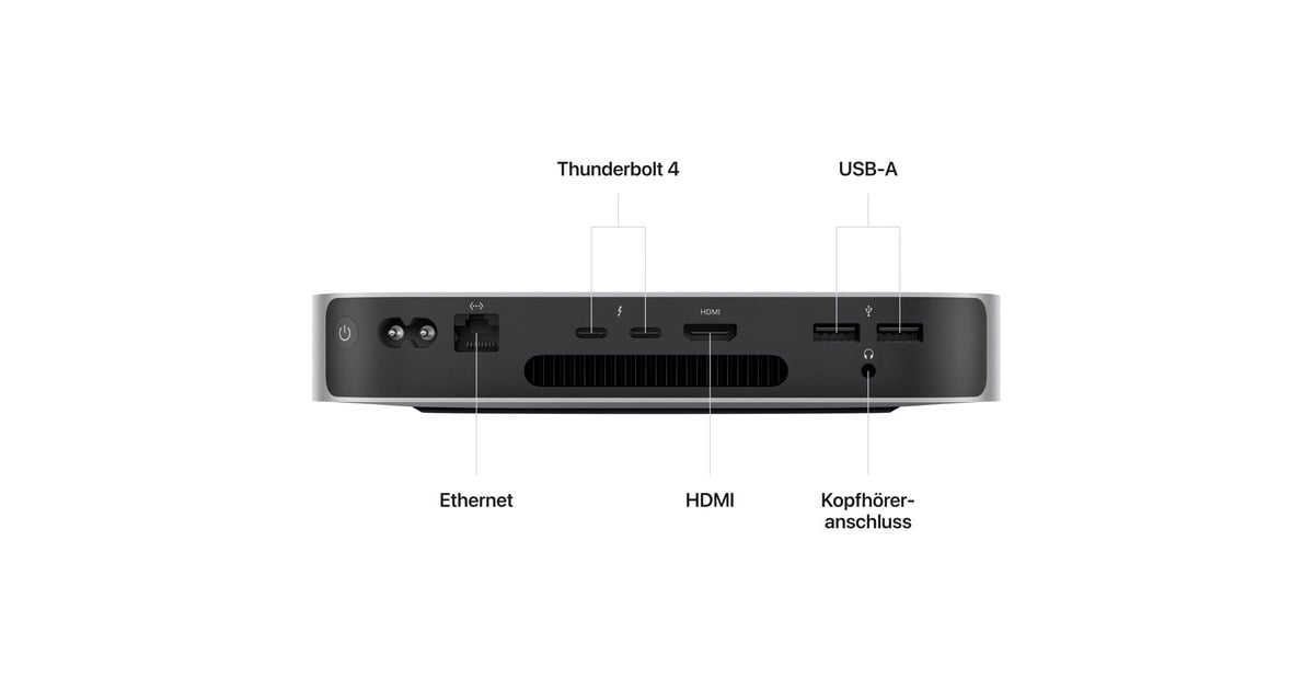 Apple Mac mini M2 2023 CTO, MAC-System(silber, macOS)