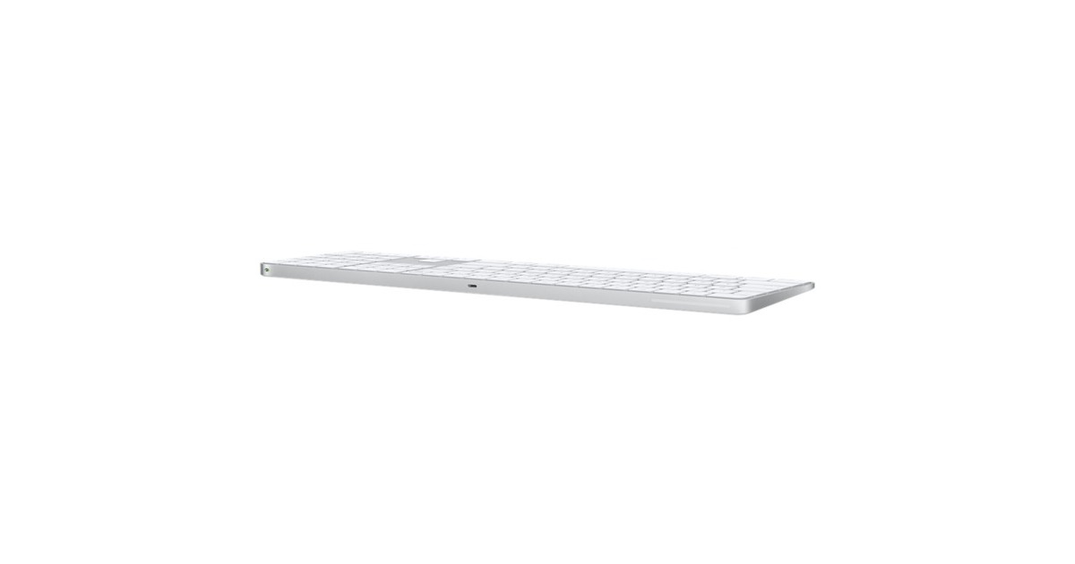 Apple Magic Keyboard mit Touch ID und Ziffernblock, Tastatur(silber/weiß, UK-Layout, für Mac Modelle mit Apple Chip)