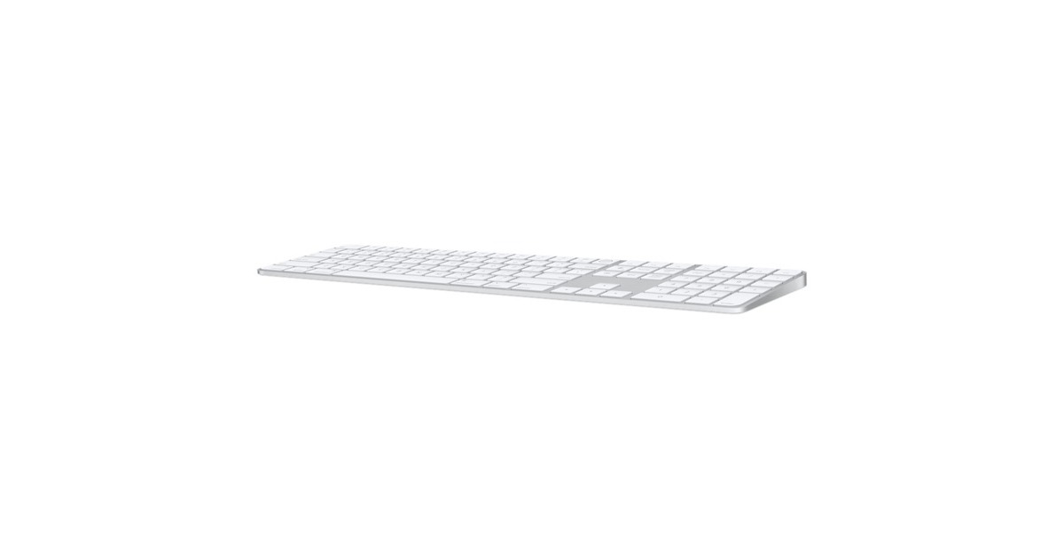 Apple Magic Keyboard mit Touch ID und Ziffernblock, Tastatur(silber/weiß, DE-Layout, für Mac Modelle mit Apple Chip)