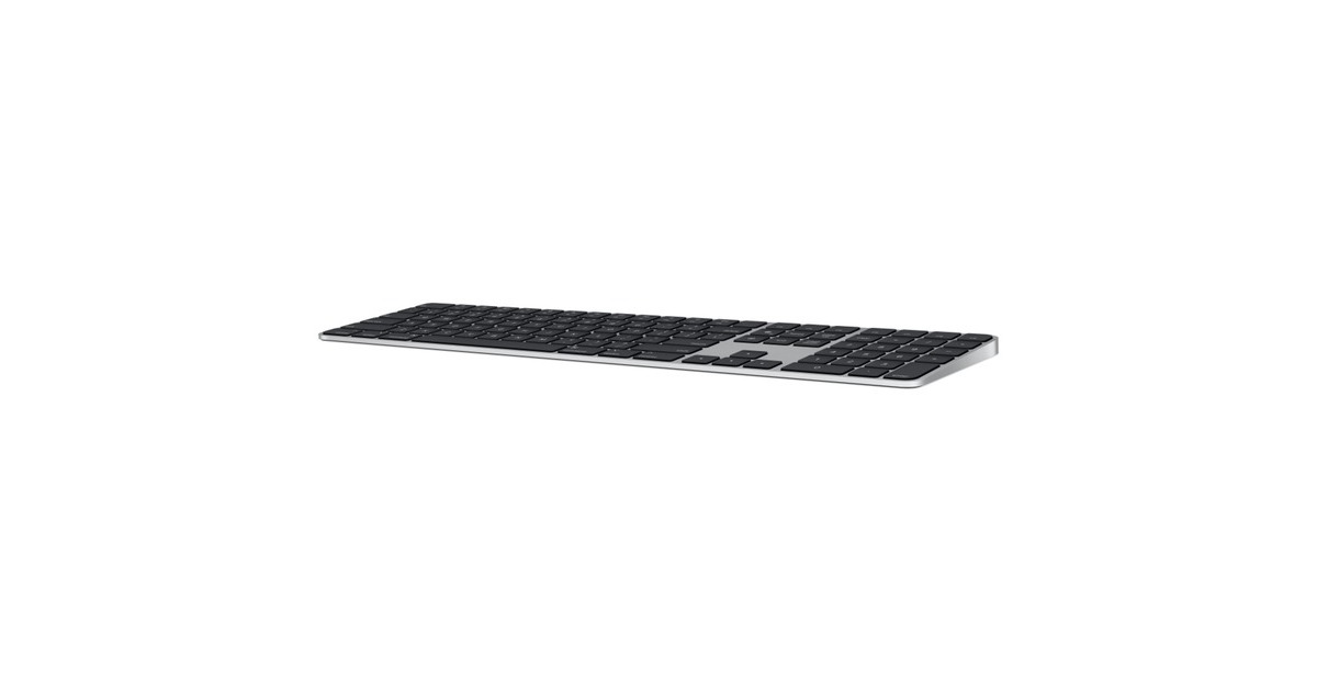 Apple Magic Keyboard mit Touch ID und Ziffernblock, Tastatur(silber/schwarz, UK-Layout, für Mac Modelle mit Apple Chip)