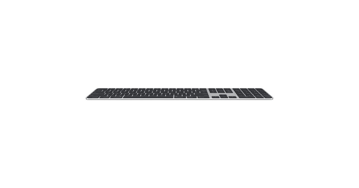 Apple Magic Keyboard mit Touch ID und Ziffernblock, Tastatur(silber/schwarz, UK-Layout, für Mac Modelle mit Apple Chip)