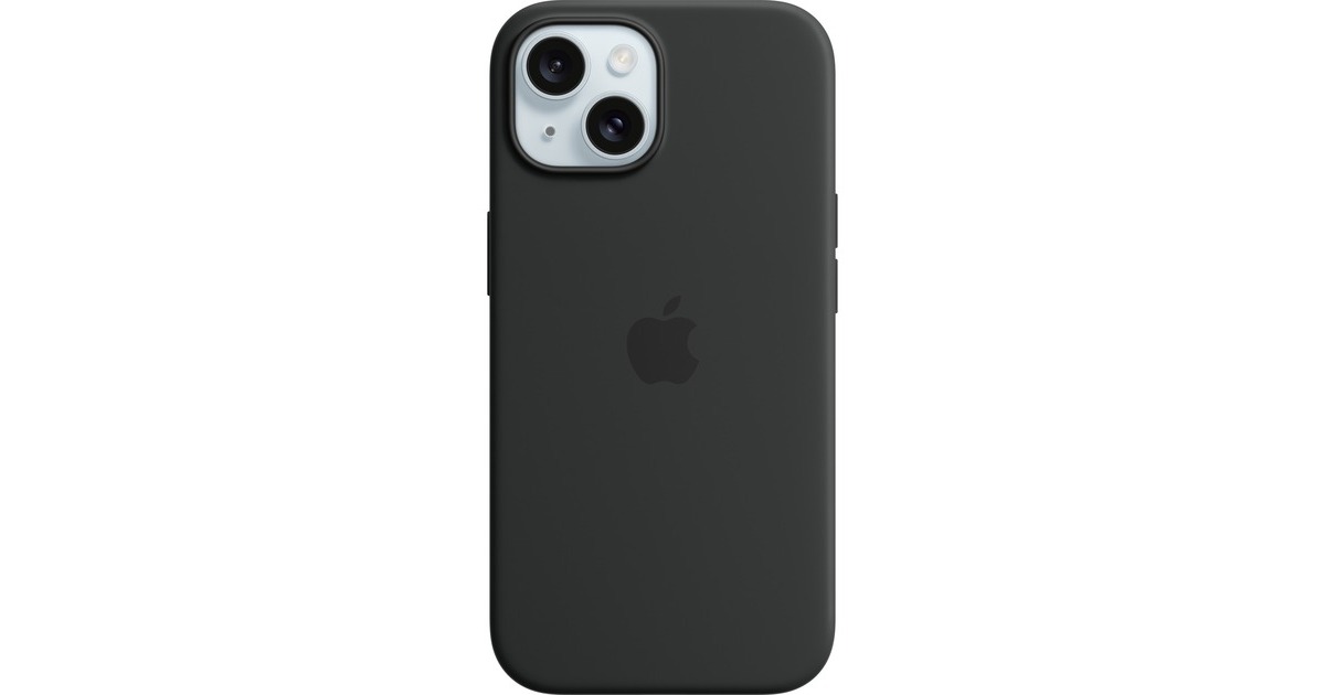 Apple Silikon Case mit MagSafe, Handyhülle(schwarz, iPhone 15)