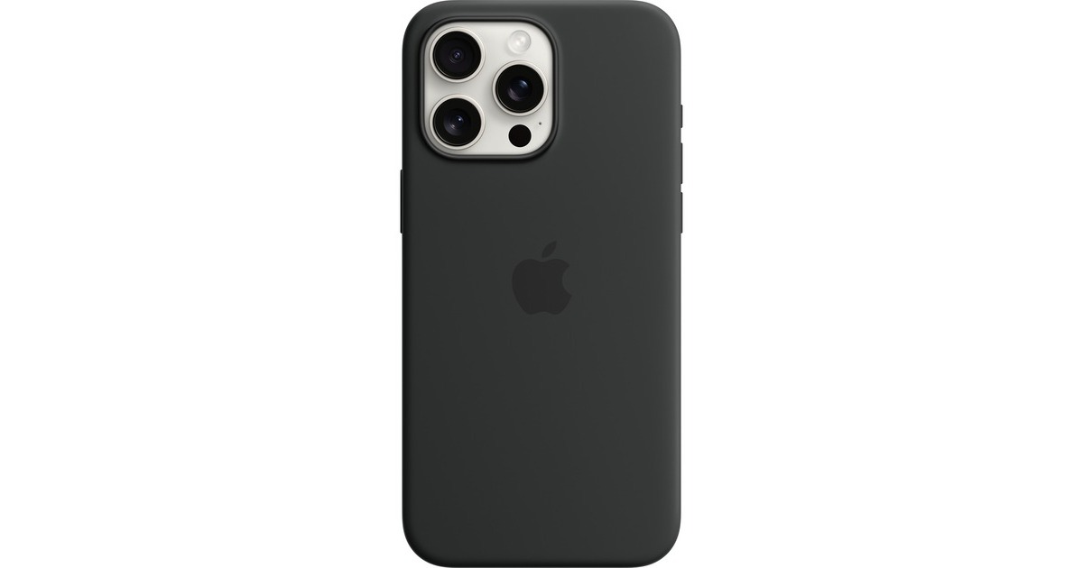 Apple Silikon Case mit MagSafe, Handyhülle(schwarz, iPhone 15 Pro Max)