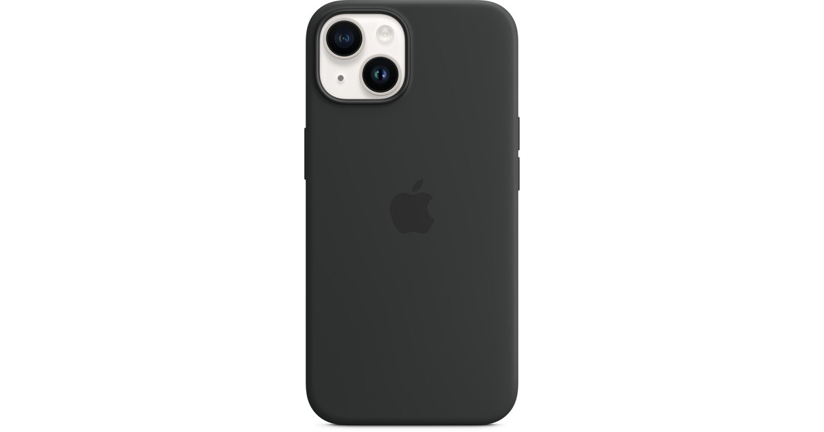Apple Silikon Case mit MagSafe, Handyhülle(schwarz, Mitternacht, iPhone 14)