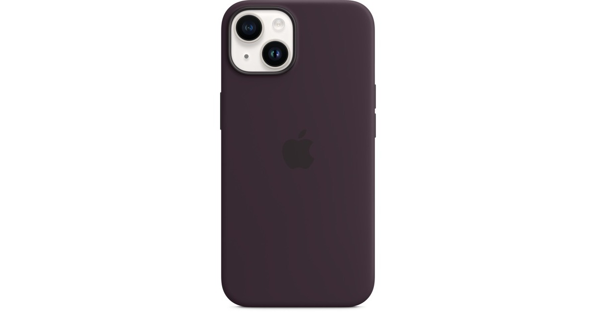Apple Silikon Case mit MagSafe, Handyhülle(dunkelviolett, Holunder, iPhone 14)
