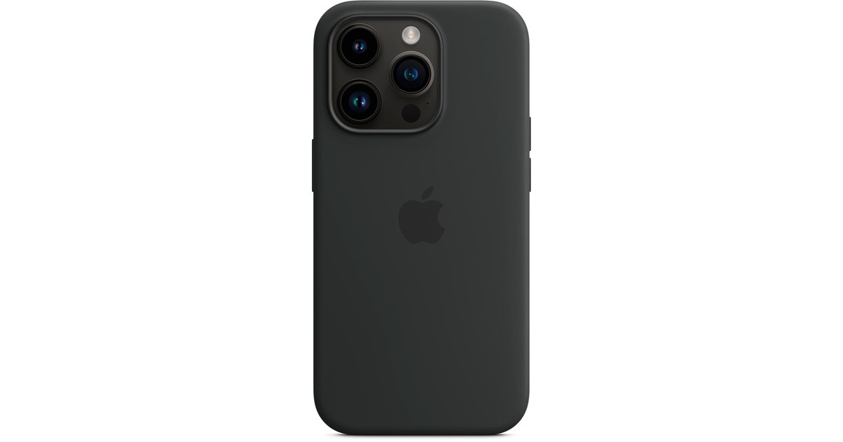 Apple Silikon Case mit MagSafe, Handyhülle(schwarz, Mitternacht, iPhone 14 Pro)