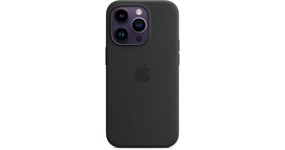 Apple Silikon Case mit MagSafe, Handyhülle(schwarz, Mitternacht, iPhone 14 Pro)