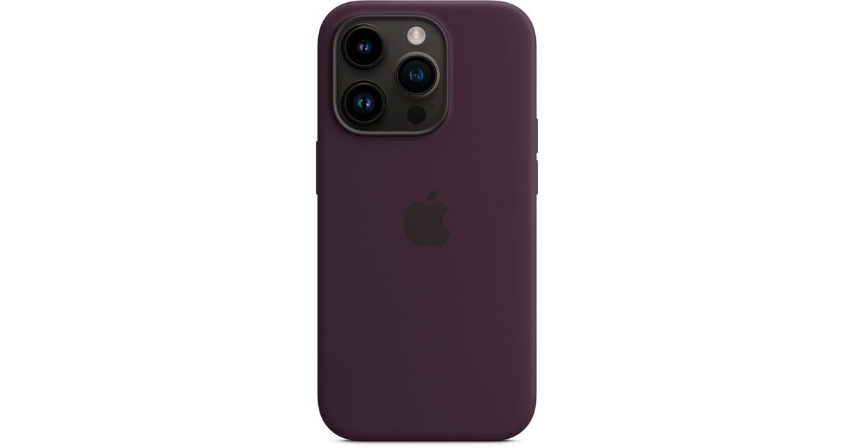 Apple Silikon Case mit MagSafe, Handyhülle(dunkelviolett, Holunder, iPhone 14 Pro)