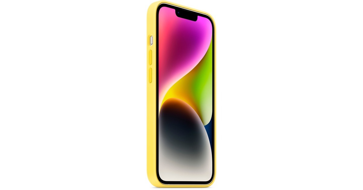 Apple Silikon Case mit MagSafe, Handyhülle(gelb, Kanariengelb, iPhone 14)