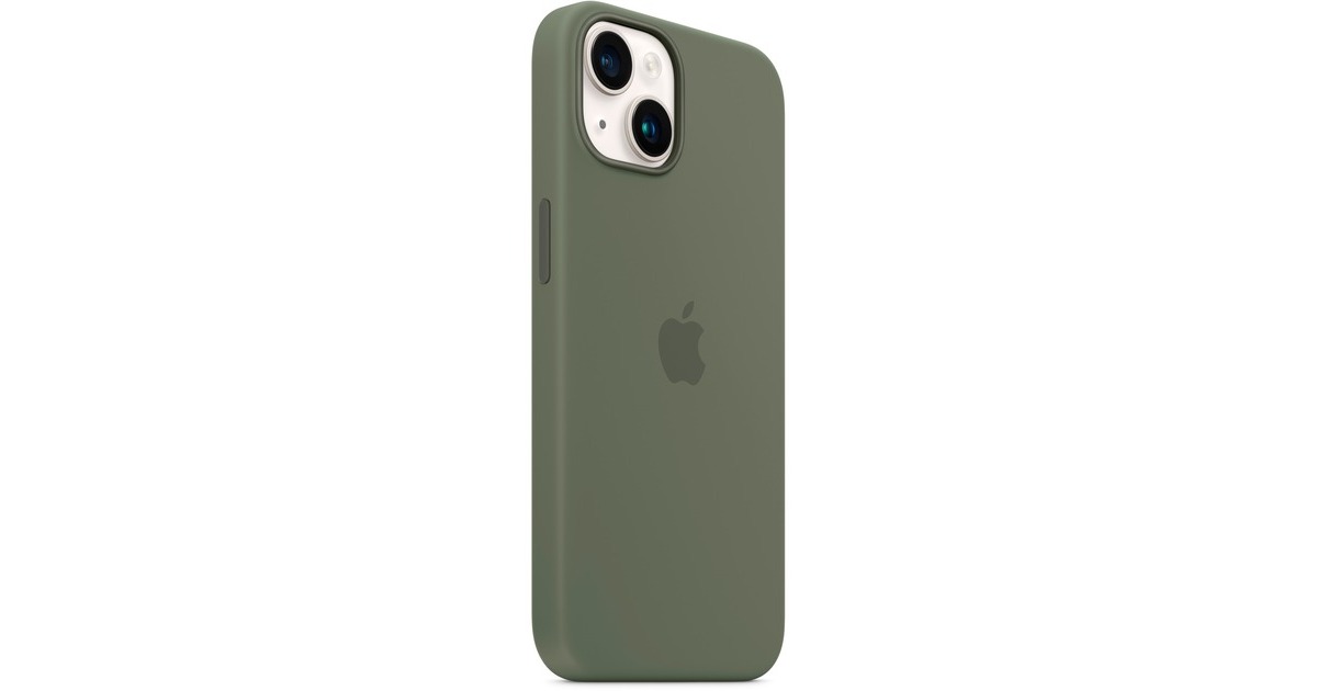 Apple Silikon Case mit MagSafe, Handyhülle(olivgrün, Olive, iPhone 14)