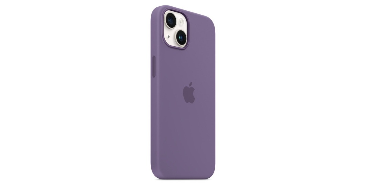 Apple Silikon Case mit MagSafe, Handyhülle(hellviolett, Iris, iPhone 14)
