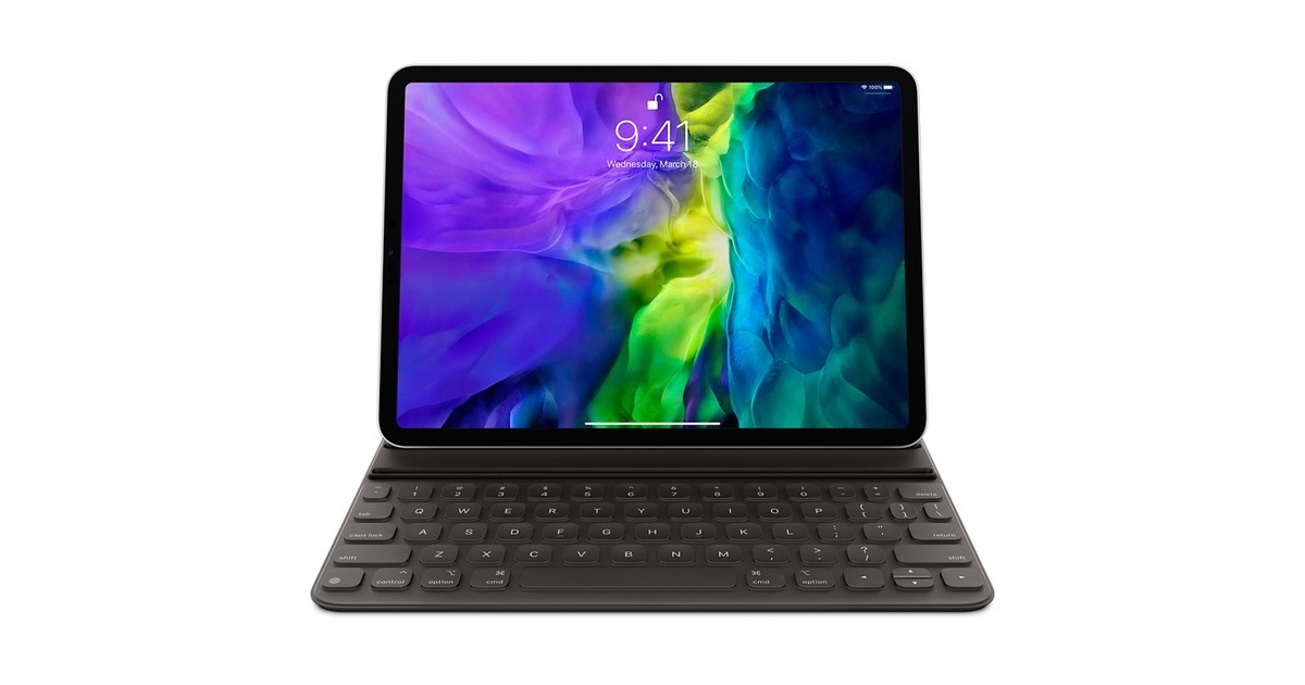 Apple Smart Keyboard Folio für das 11" iPad Pro (2. Generation), Tastatur(schwarz, US-Layout, Rubberdome)