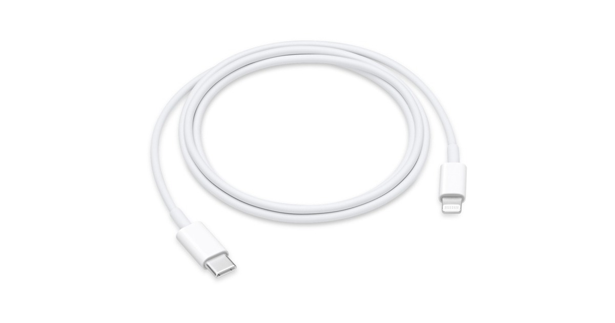 Lightning Stecker(weiß, 1 Meter, PD, Laden mit bis zu 100 Watt)