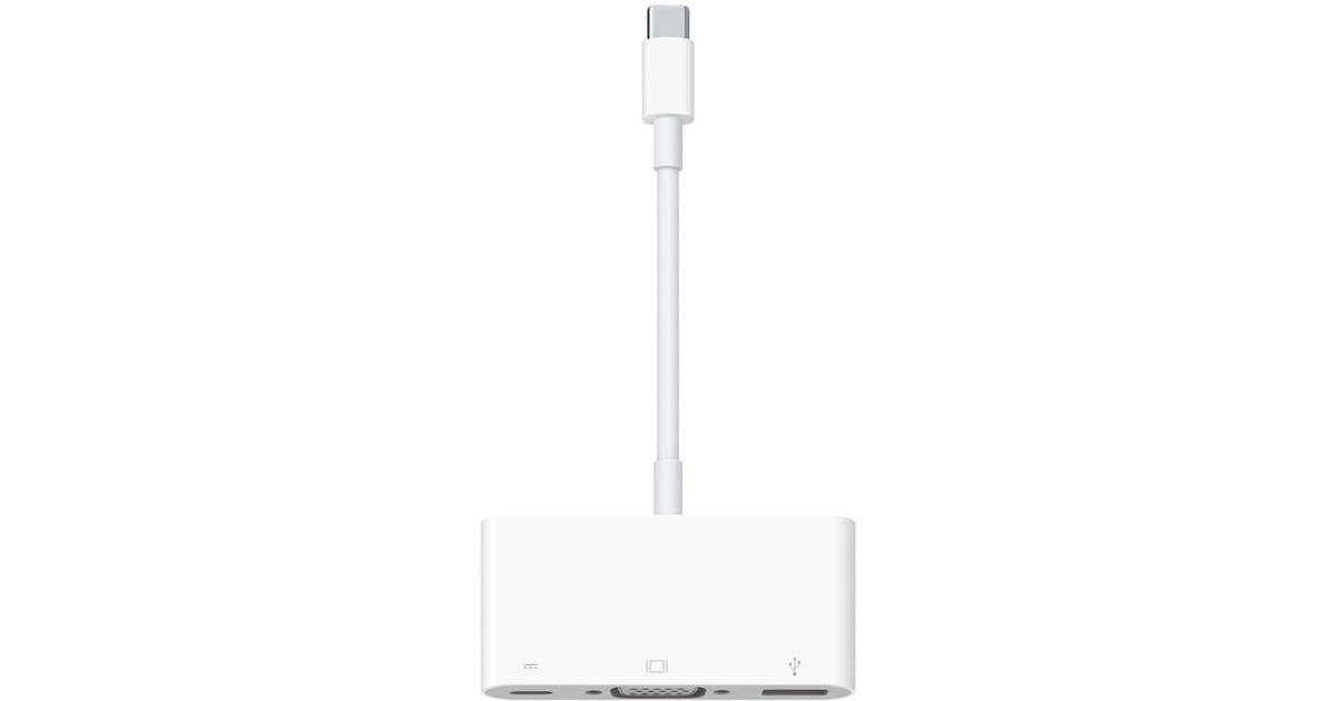 USB-A + USB-C + VGA-Buchse, USB-Hub(weiß)