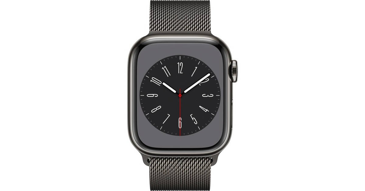 Apple Watch Series 8, Smartwatch(graphit, 41 mm, Milanaise Armband, Edelstahl-Gehäuse, LTE) Apple Watch Series 8, Smartwatch(graphit, 41 mm, Milanaise Armband, Edelstahl-Gehäuse, LTE)