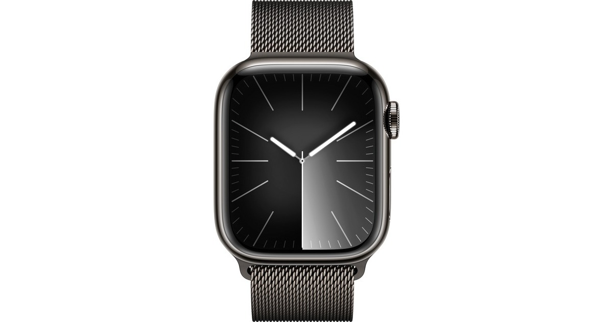 Apple Watch Series 9, Smartwatch(graphit/graphit, Edelstahl, 41 mm, Milanaise Armband, Cellular) Apple Watch Series 9, Smartwatch(graphit/graphit, Edelstahl, 41 mm, Milanaise Armband, Cellular)