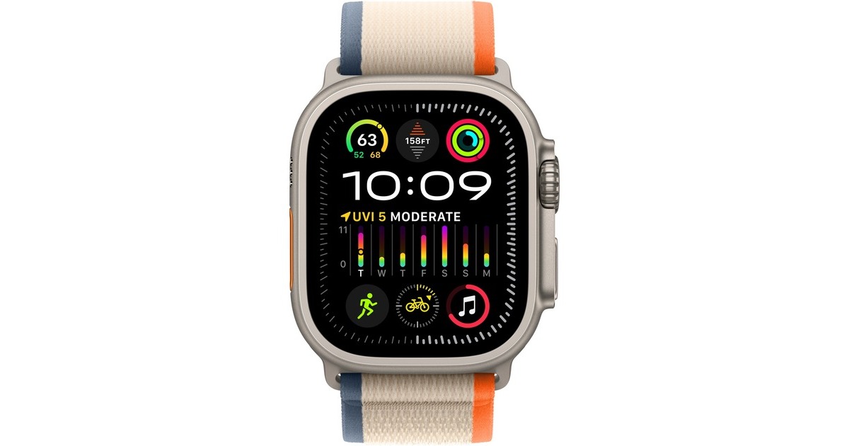 Apple Watch Ultra 2, Smartwatch(orange/beige, 49 mm, Trail Loop, Titangehäuse, Cellular) Apple Watch Ultra 2, Smartwatch(orange/beige, 49 mm, Trail Loop, Titangehäuse, Cellular)