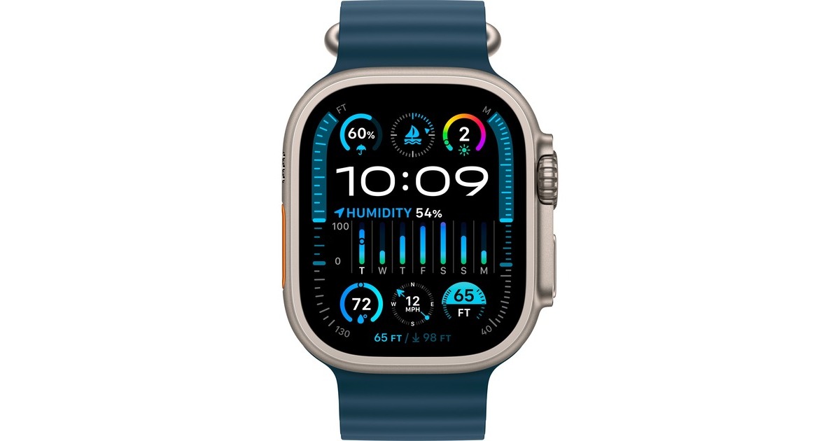 Apple Watch Ultra 2, Smartwatch(dunkelblau, 49 mm, Ocean Armband, Titangehäuse, Cellular) Apple Watch Ultra 2, Smartwatch(dunkelblau, 49 mm, Ocean Armband, Titangehäuse, Cellular)