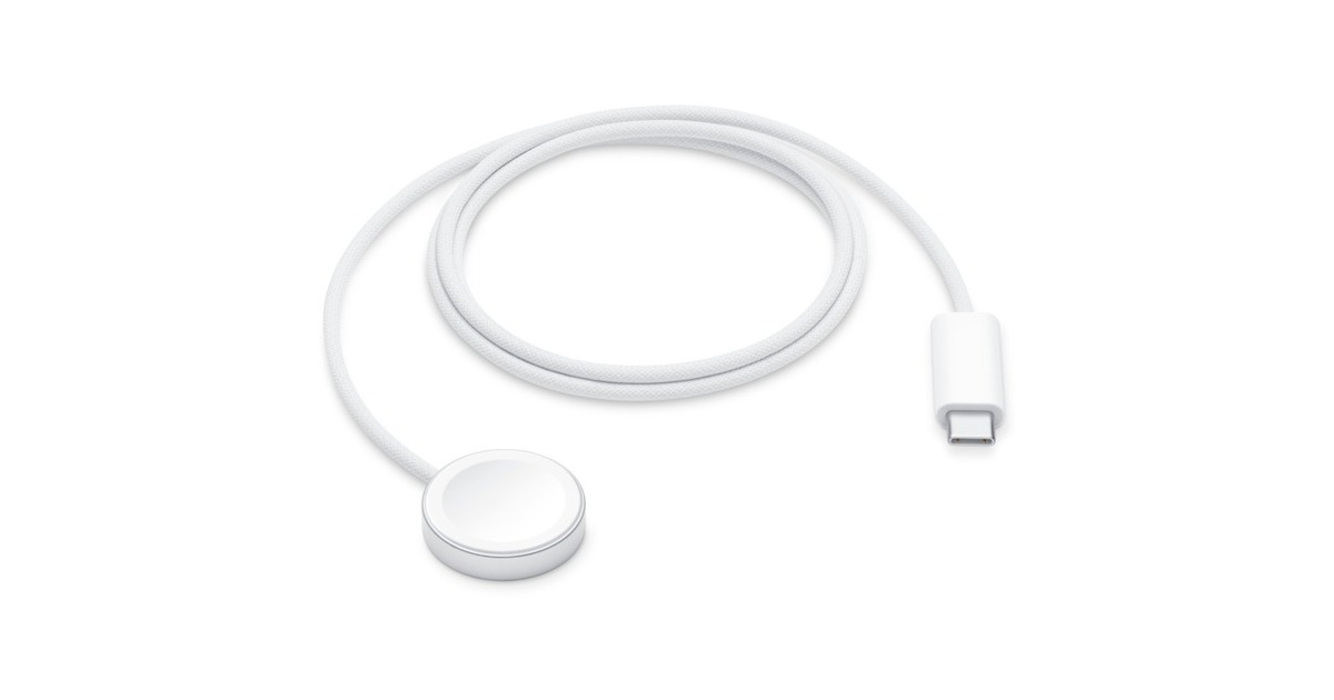 Apple Watch magnetisches Ladekabel USB-C, 1 Meter, Ladegerät(weiß, MT0H3ZM/A)