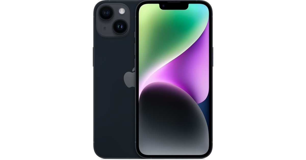 Apple iPhone 14 128GB, Handy(Mitternacht, iOS, NON DEP)