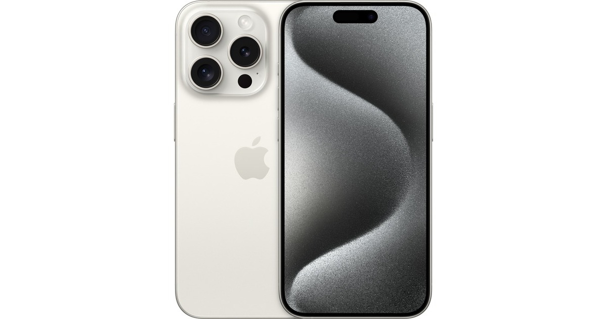 Apple iPhone 15 Pro 128GB, Handy(Titan Weiß, iOS)
